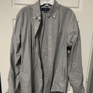 Ralph Lauren Grey Classic Fit Oxford Shirt size medium